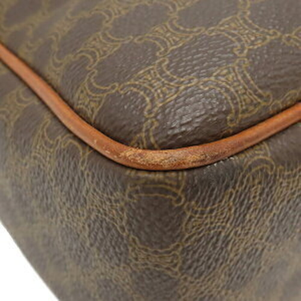 Celine Shoulder Tote Logo Brown Handbag Leather Bag Triomphe Macadam - Picture 4 of 9